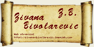 Živana Bivolarević vizit kartica